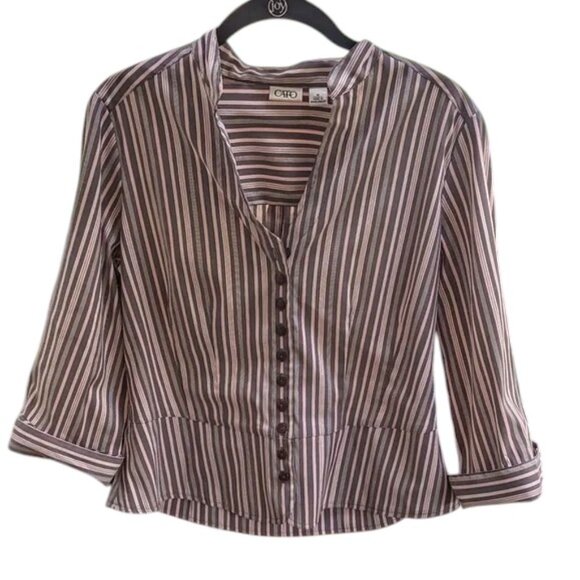 Cato Tops - CATO Striped Blouse NWOT